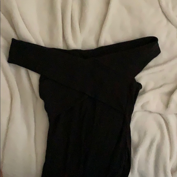 Off-the-shoulder Black Bodysuit - Picture 7 of 7